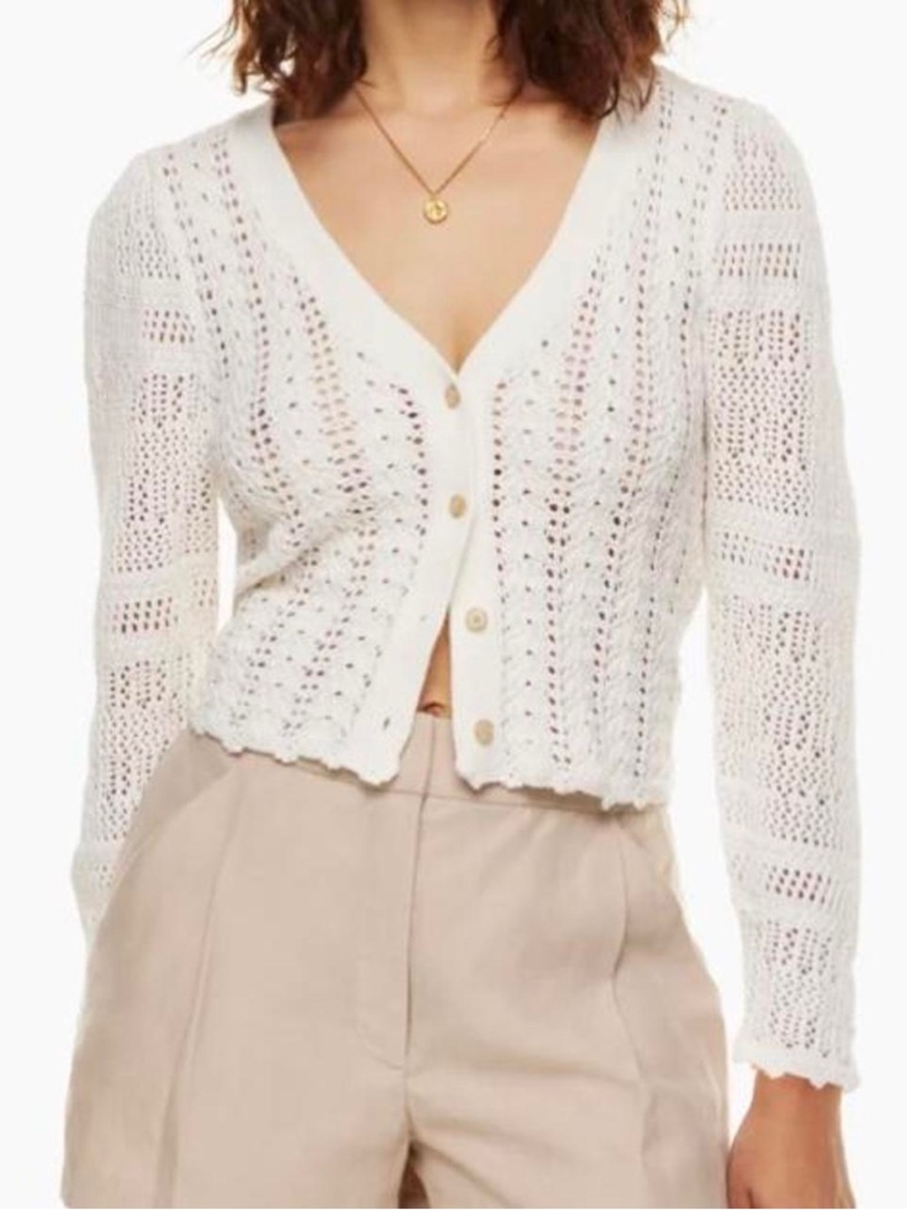 ARITIZIA | Wilfred Splendour V-neck Cardigan with puff sleeve XL Never worn